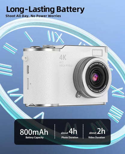 💥1080P HD 48MP Digital Point & Shoot Camera with 2.4 Inch HD Flip Screen💥