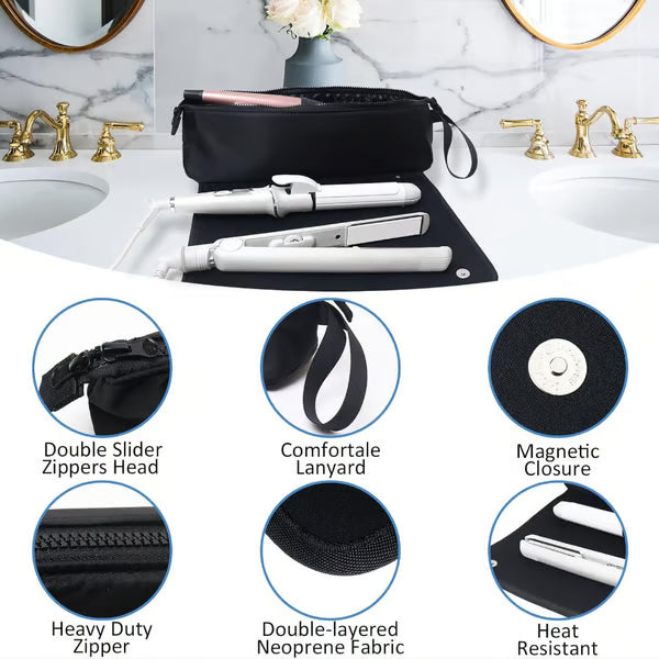My Kit Where Tools Meet Blooms - Personalized Hair Tools Travel Bag
