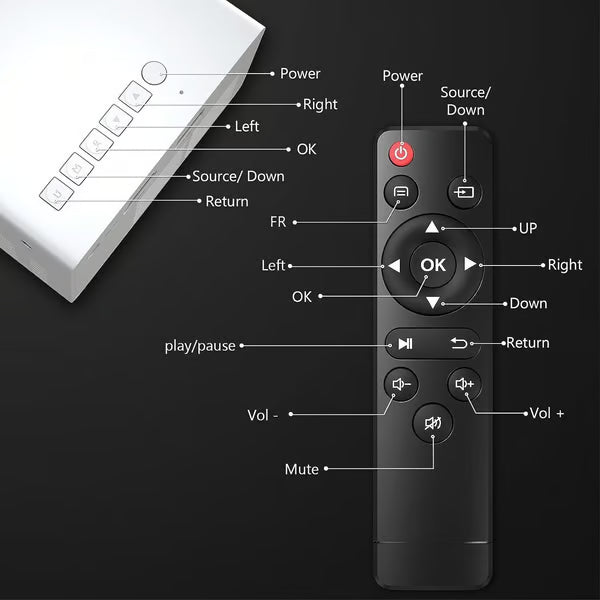 Portable Smart 1080P Movie Projector