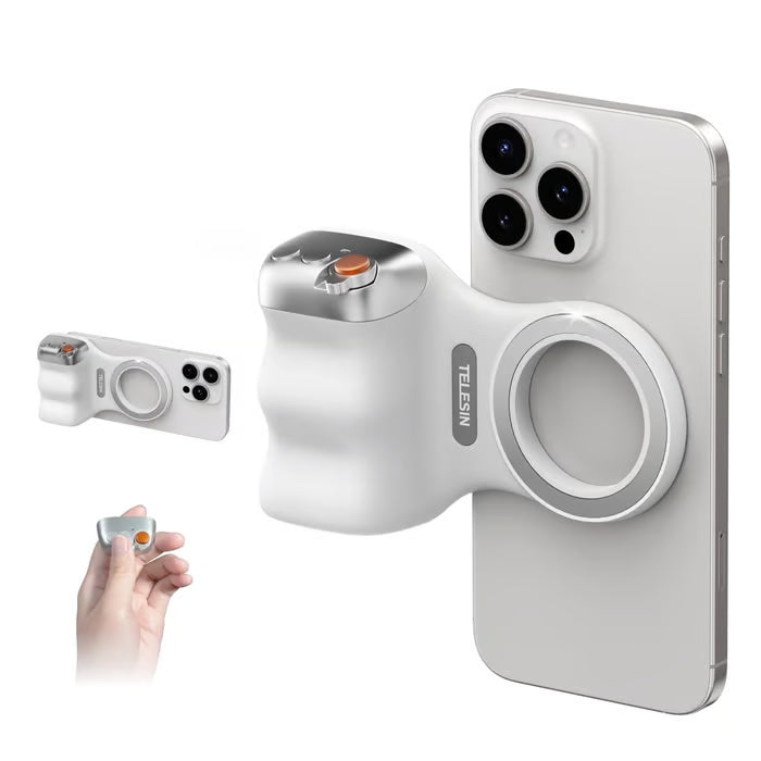 TELESIN Fun Shot Magnetic Phone Camera Grip & Magnetic Selfie Light Bundle Kit